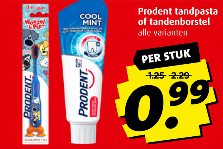 Prodent   tandenborstel, tandpasta folder aanbieding bij  Boni - details