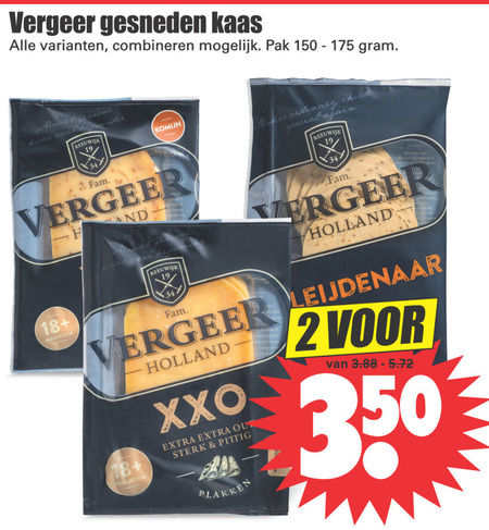 Vergeer   kaasplakken folder aanbieding bij  Dirk - details