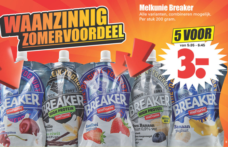 Melkunie   zuivelsnack folder aanbieding bij  Dirk - details