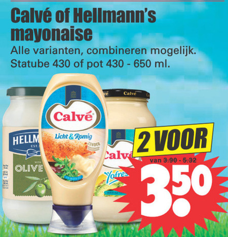 Calve   mayonaise folder aanbieding bij  Dirk - details