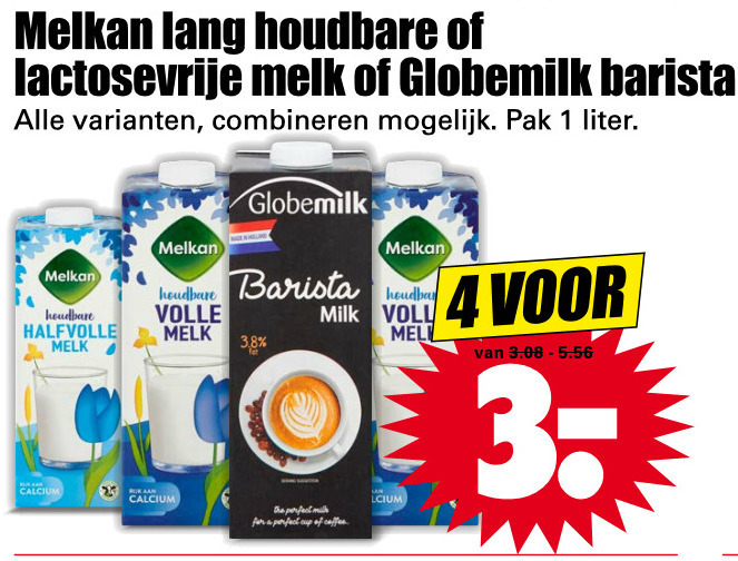 Globemilk   melk, koffiemelk folder aanbieding bij  Dirk - details