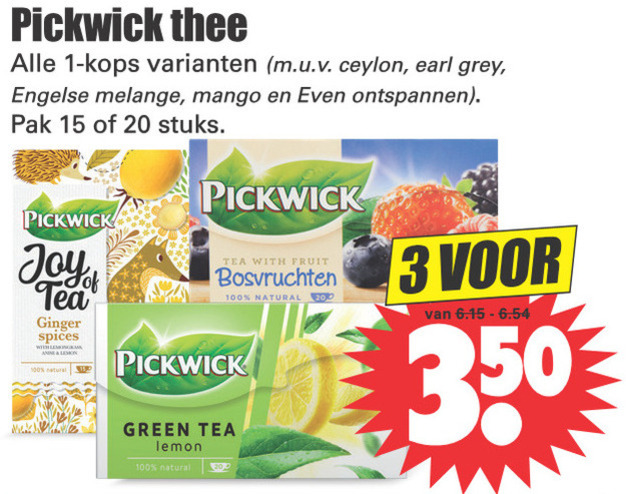 Pickwick   thee folder aanbieding bij  Dirk - details