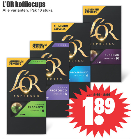 Douwe Egberts L Or   koffiecups folder aanbieding bij  Dirk - details