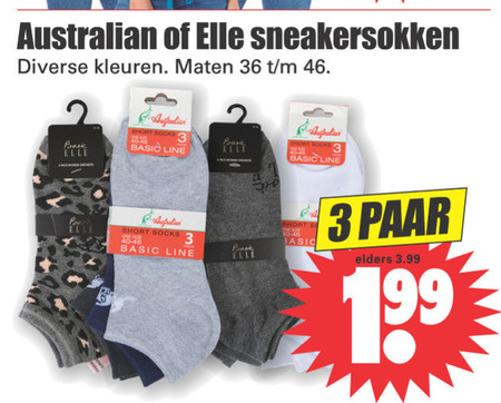 Australian   herensokken folder aanbieding bij  Dirk - details