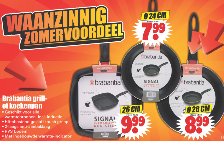 Brabantia   koekenpan, grillpan folder aanbieding bij  Dirk - details