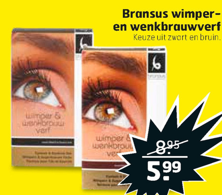 Bransus   wimperverf, wenkbrauwpoeder folder aanbieding bij  Trekpleister - details