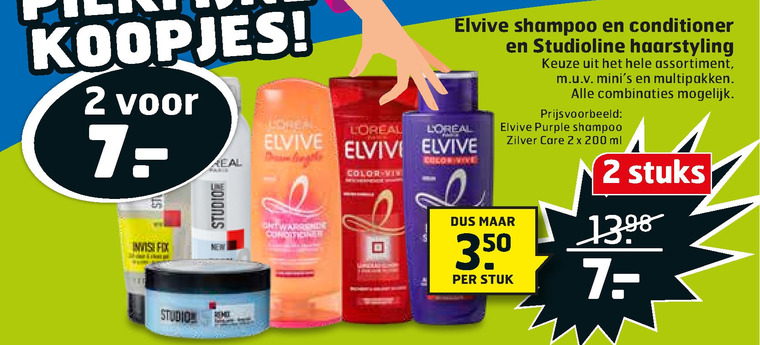 Elvive   haargel, shampoo folder aanbieding bij  Trekpleister - details