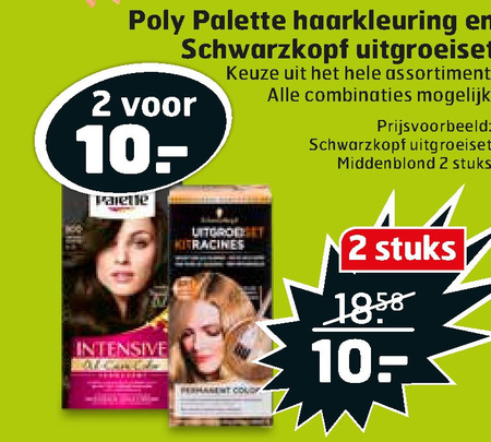 Poly Palette   haarkleuring folder aanbieding bij  Trekpleister - details