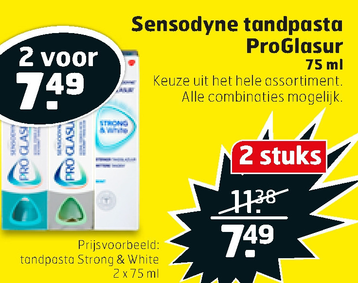 Sensodyne   tandpasta folder aanbieding bij  Trekpleister - details