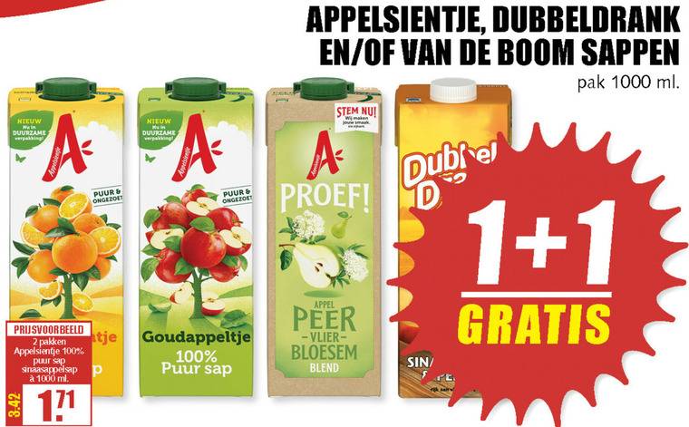 Van de Boom   fruitdrank folder aanbieding bij  MCD Supermarkt Basis - details