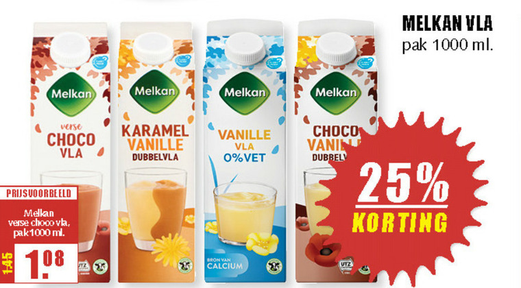 Melkan   vla folder aanbieding bij  MCD Supermarkt Basis - details