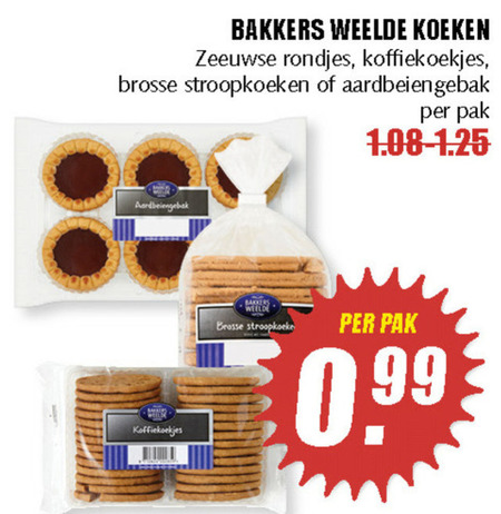 Bakkers Weelde   koek folder aanbieding bij  MCD Supermarkt Basis - details