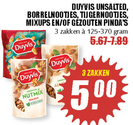 Duyvis   pindas, borrelnootjes folder aanbieding bij  MCD Supermarkt Basis - details