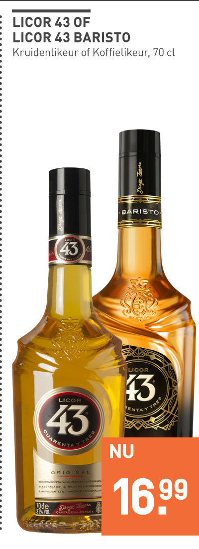 Licor 43   likeur folder aanbieding bij  Gall & Gall - details