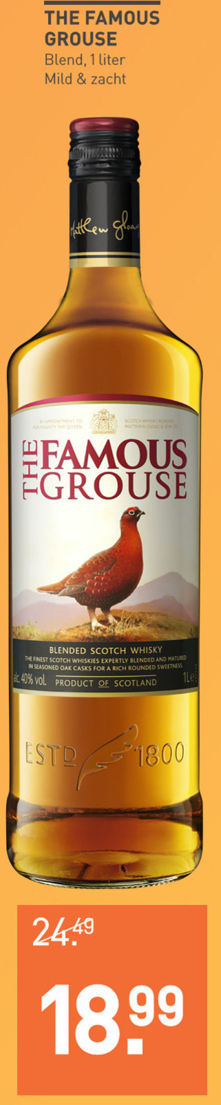 Famous Grouse   whisky folder aanbieding bij  Gall & Gall - details