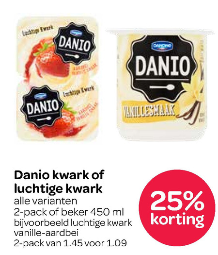 Danone Danio   kwark folder aanbieding bij  Spar - details