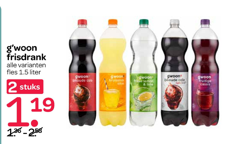 Gwoon   cola, frisdrank folder aanbieding bij  Spar - details