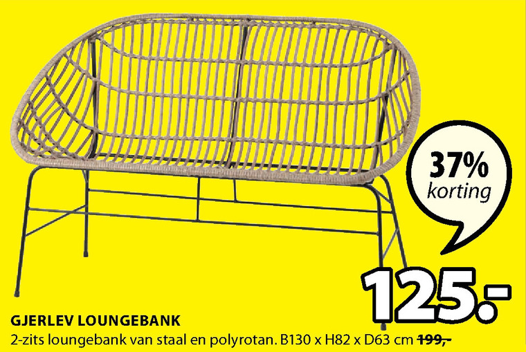 tuinbank folder aanbieding Jysk - details