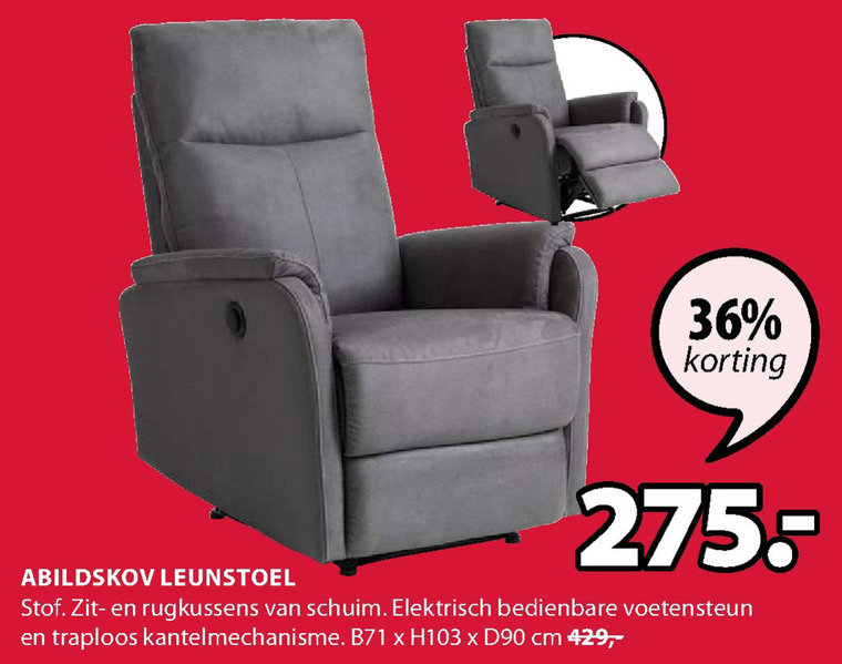 relaxfauteuil folder bij Jysk - details