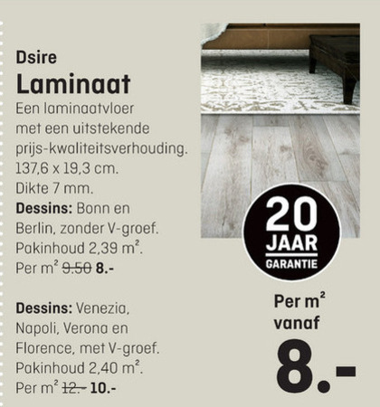 DSire   laminaat folder aanbieding bij  Hubo - details