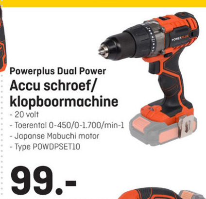 powerplus   accuboormachine folder aanbieding bij  Hubo - details