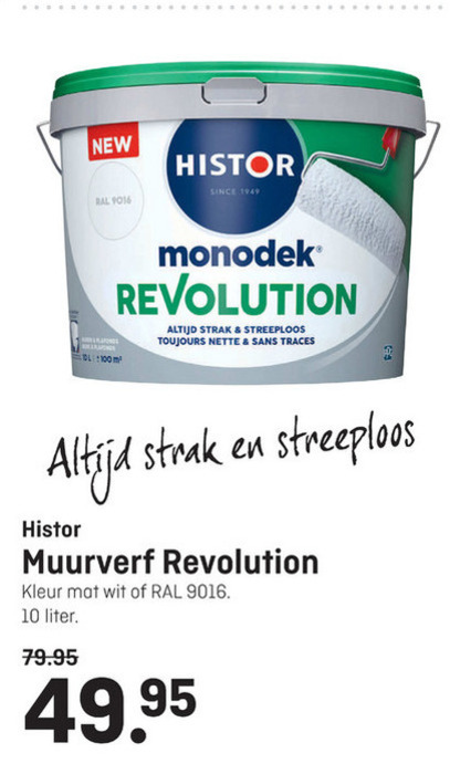 Histor   muurverf folder aanbieding bij  Hubo - details