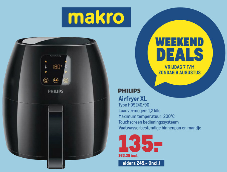 Philips   friteuse folder aanbieding bij  Makro - details