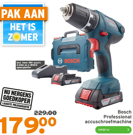 Bosch   accuboormachine folder aanbieding bij  Gamma - details