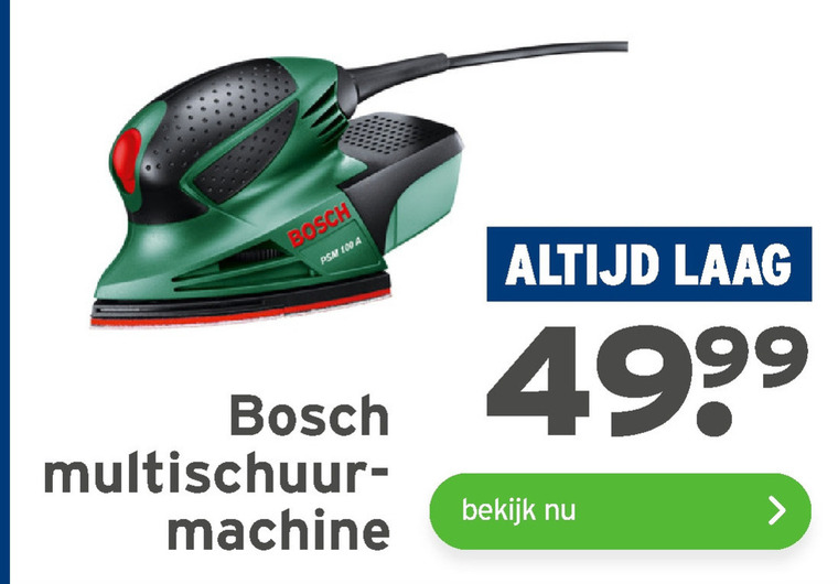 Bosch   schuurmachine folder aanbieding bij  Gamma - details