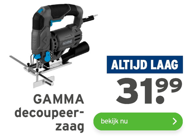 Gamma Huismerk   decoupeerzaag folder aanbieding bij  Gamma - details