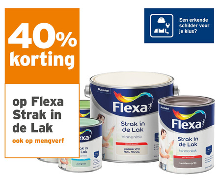 Flexa   lak, mengverf folder aanbieding bij  Gamma - details