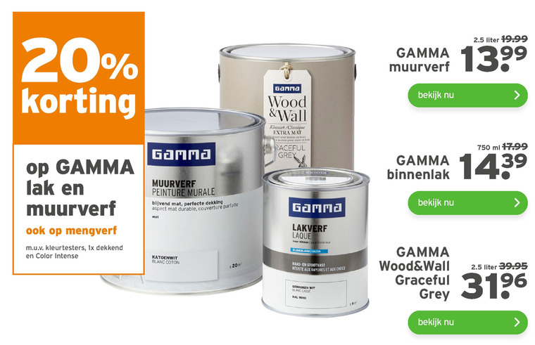 Gamma Huismerk   muurverf, mengverf folder aanbieding bij  Gamma - details