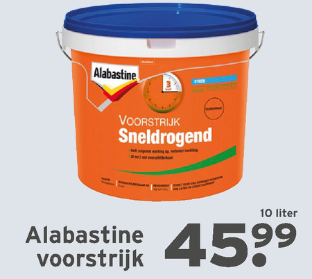 Alabastine   voorstrijk folder aanbieding bij  Gamma - details