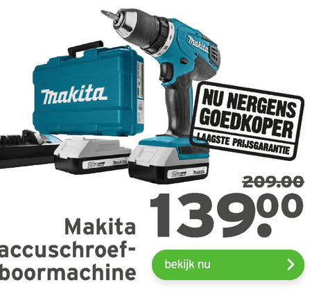 Makita   accuboormachine folder aanbieding bij  Gamma - details