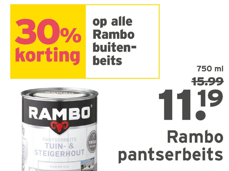 Rambo   beits folder aanbieding bij  Gamma - details