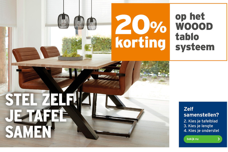 Woood   eetkamertafel folder aanbieding bij  Gamma - details