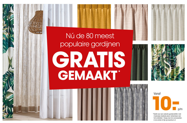 gordijnstof folder aanbieding Kwantum -