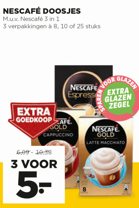 Nescafe   oploskoffie folder aanbieding bij  Jumbo - details