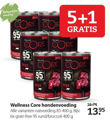 Wellness Core   hondenvoer folder aanbieding bij  Pets Place - details