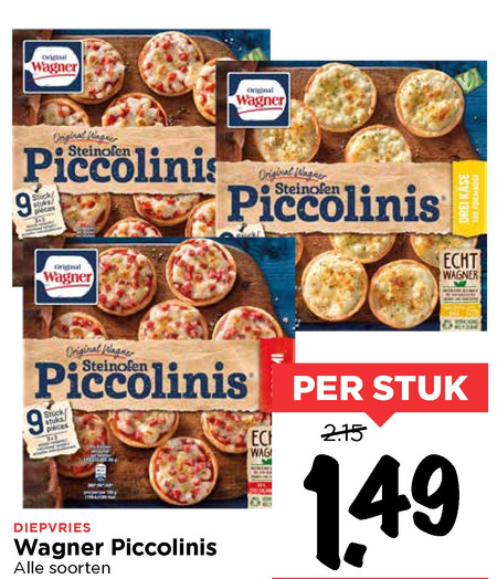 Wagner   diepvriespizza folder aanbieding bij  Vomar - details