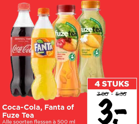 Fuze Tea   frisdrank, cola folder aanbieding bij  Vomar - details