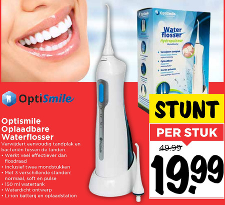 Optismile   tandenflosapparaat folder aanbieding bij  Vomar - details