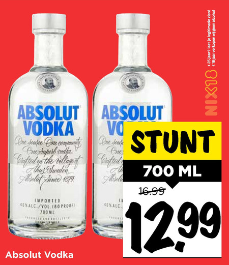 Absolut   wodka folder aanbieding bij  Vomar - details