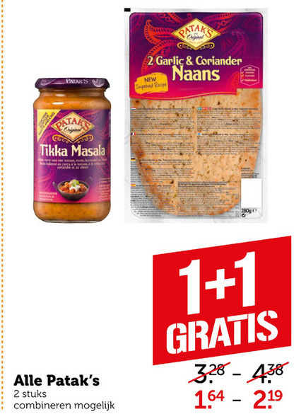 Patak   naanbrood, roerbaksaus folder aanbieding bij  Coop - details