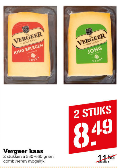 Vergeer   kaas folder aanbieding bij  Coop - details