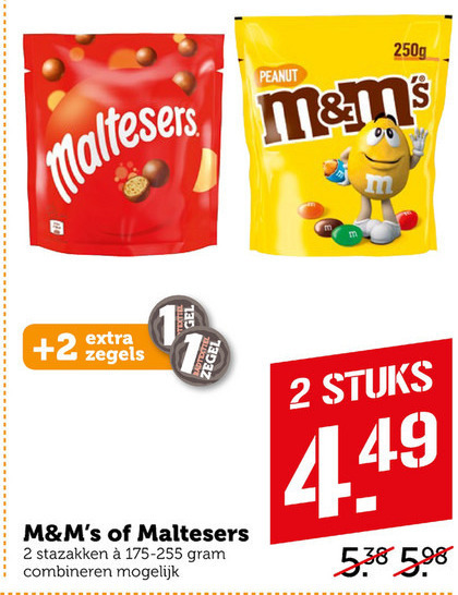 Maltesers   chocoladepindas, chocolade folder aanbieding bij  Coop - details