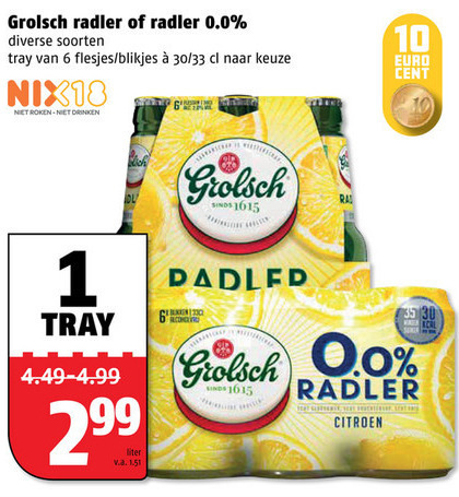 Grolsch   radler bier folder aanbieding bij  Poiesz - details