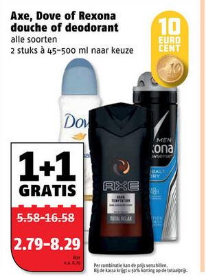 Axe   douchegel, deodorant folder aanbieding bij  Poiesz - details