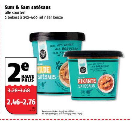 Sum and Sam   satesaus folder aanbieding bij  Poiesz - details