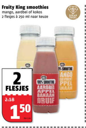 Fruity King   fruitsmoothie folder aanbieding bij  Poiesz - details